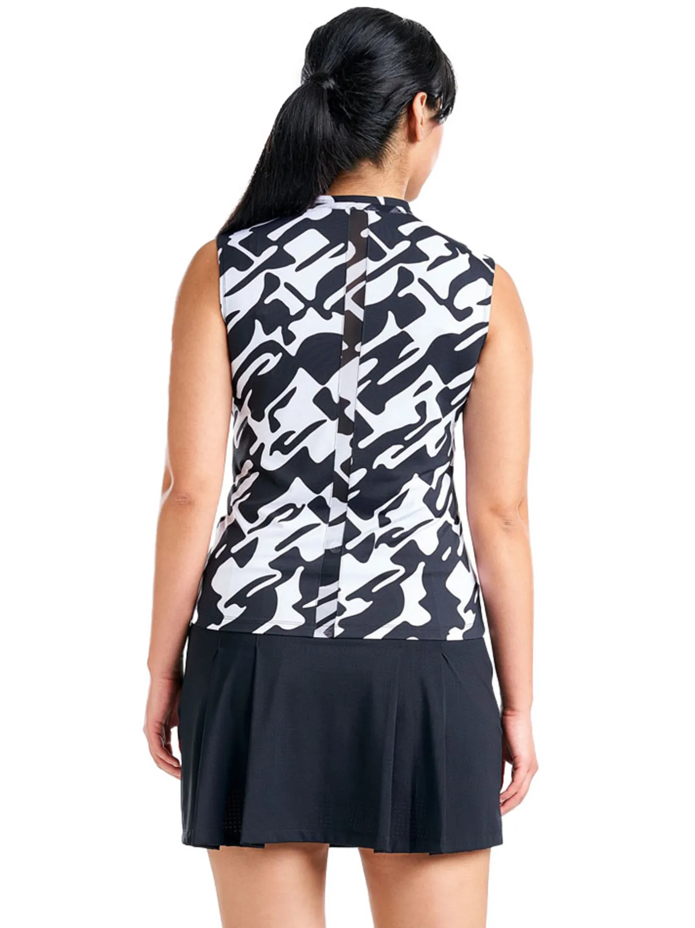 Women Nivo Women's Linnea Sleeveless Livcool Mock - Black/White