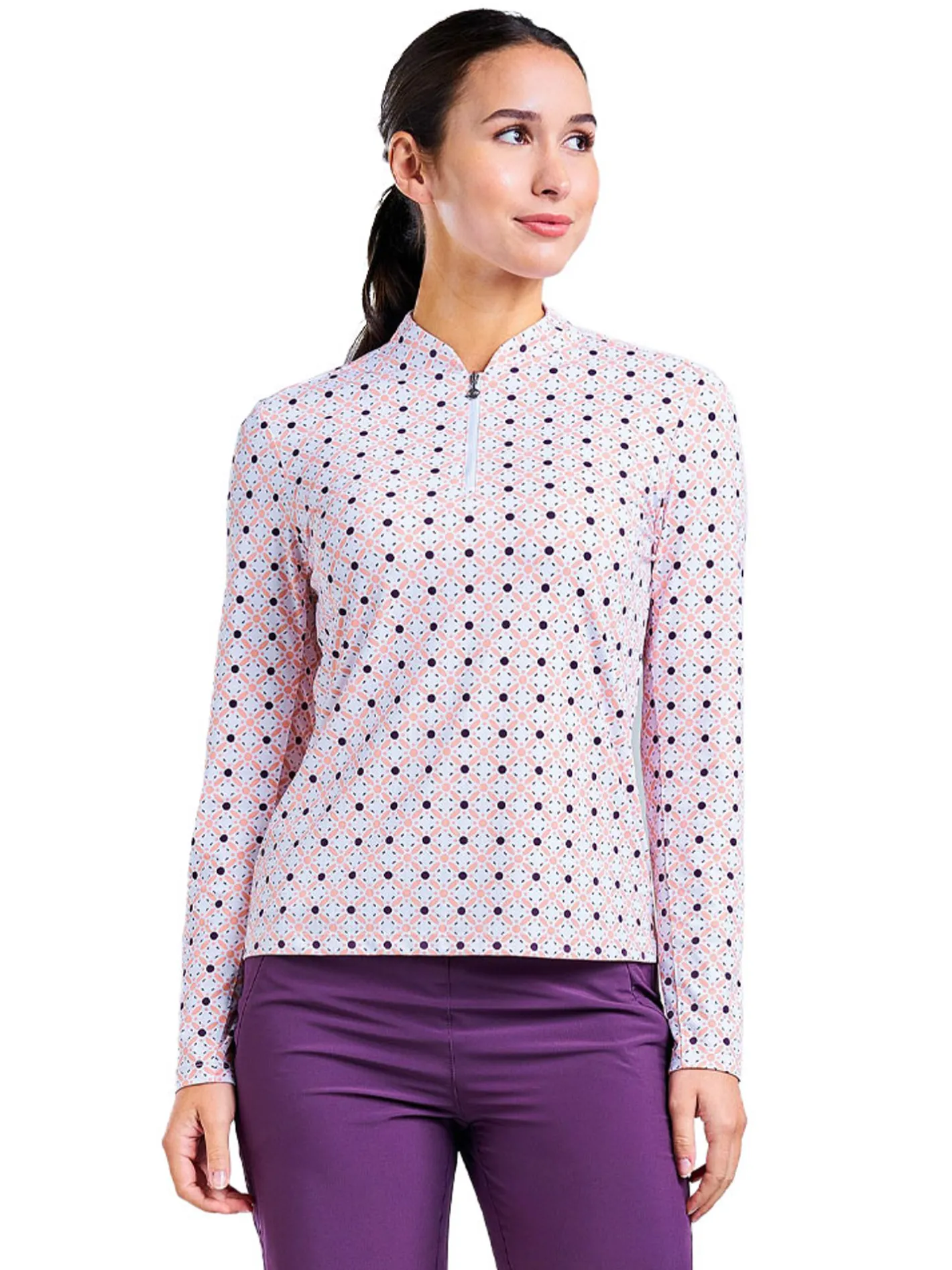 Women Nivo Women's Lolita Long Sleeve Mock - Coral Reef