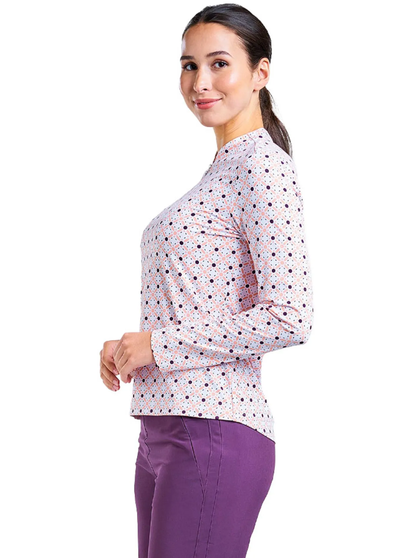 Women Nivo Women's Lolita Long Sleeve Mock - Coral Reef