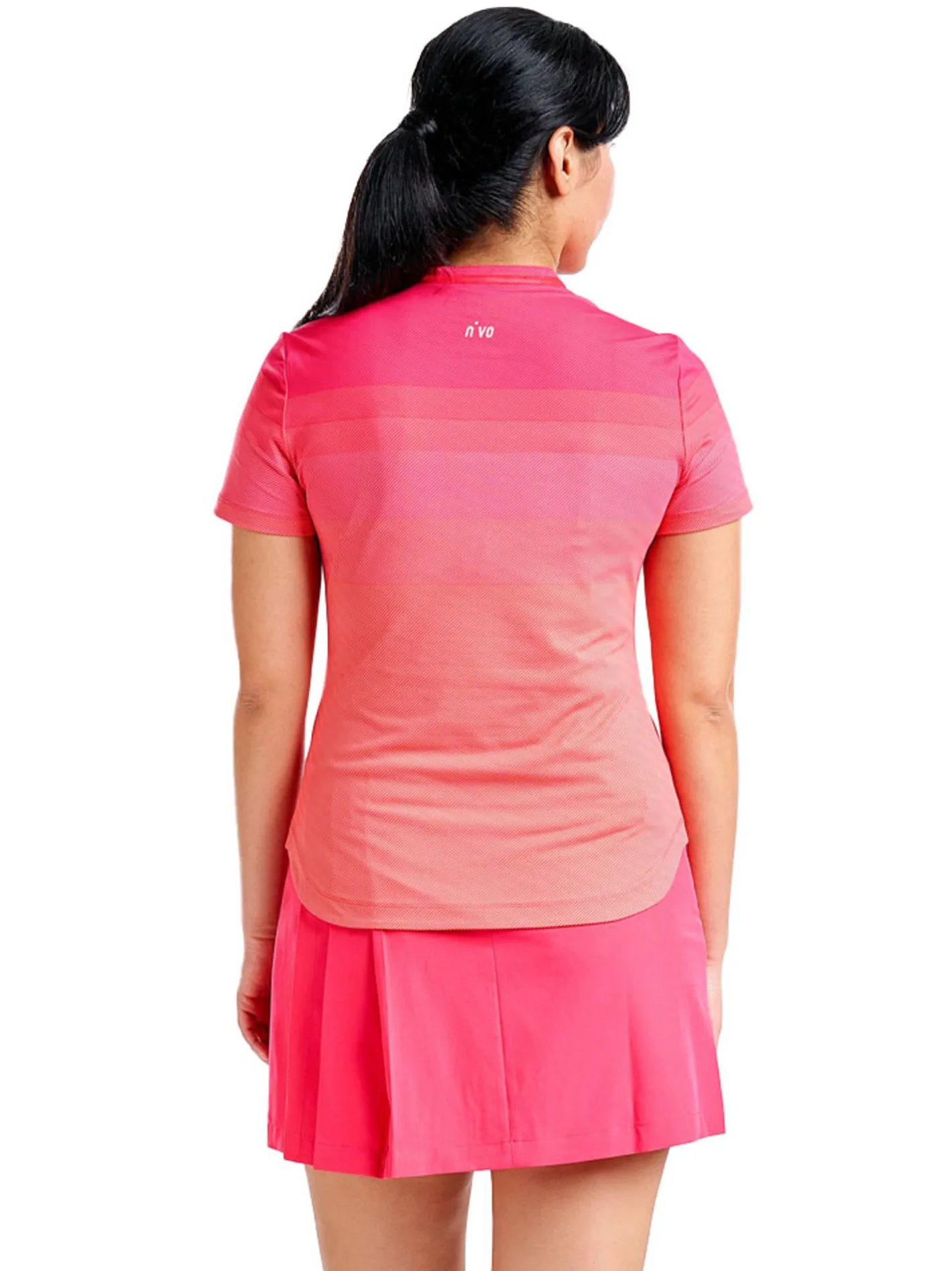 Women Nivo Women's Lynda Short Sleeve Mock - Cherry