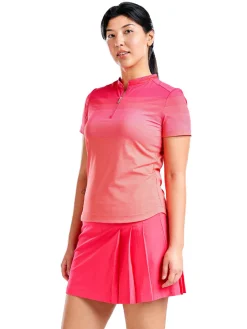 Women Nivo Women's Lynda Short Sleeve Mock - Cherry