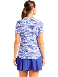 Women Nivo Women's Lynda Short Sleeve Mock - Cobalt