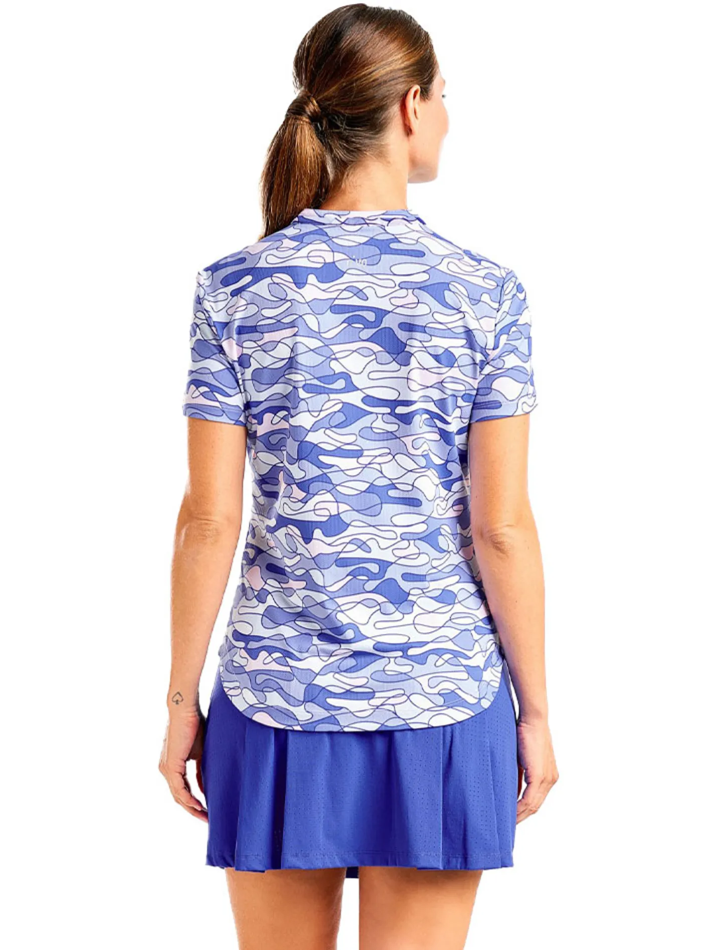 Women Nivo Women's Lynda Short Sleeve Mock - Cobalt