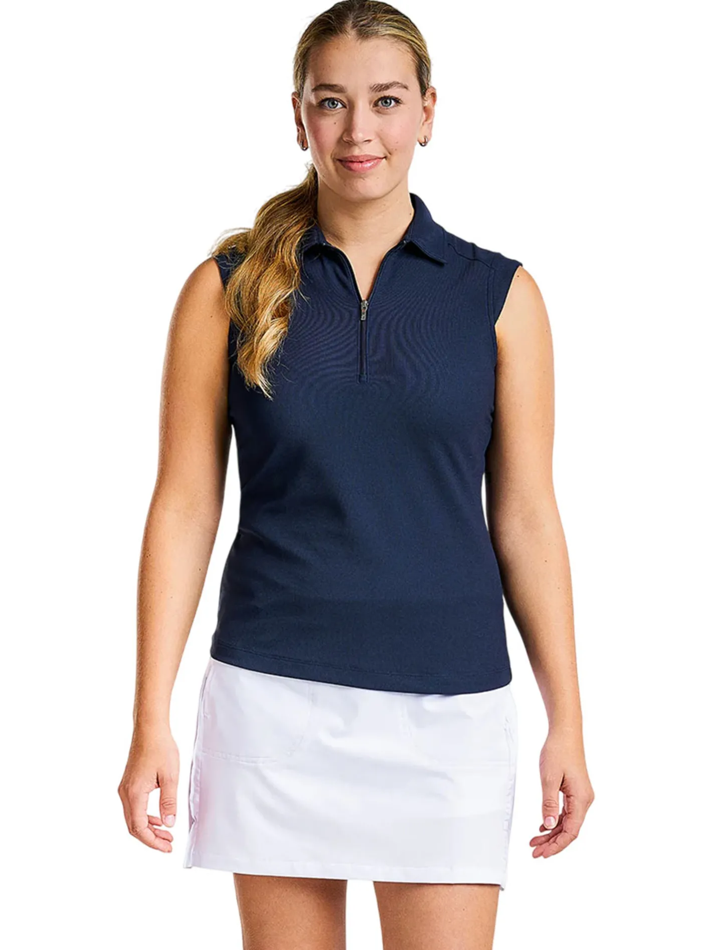 Women Nivo Women's Nikki Sleeveless Polo - Navy