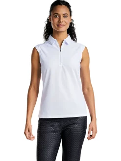 Women Nivo Women's Nikki Sleeveless Polo - White