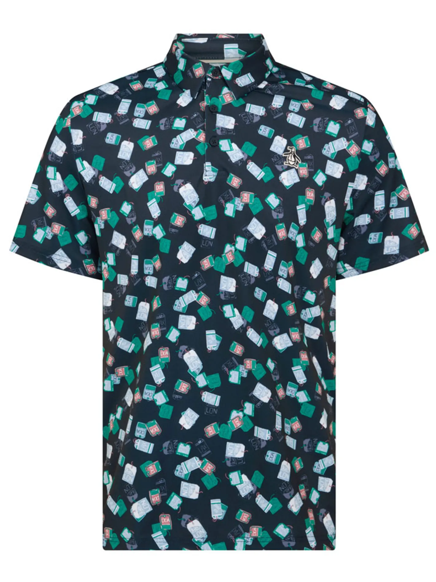Original Penguin Pete's Travel Tags Caddy Polo - Black Iris