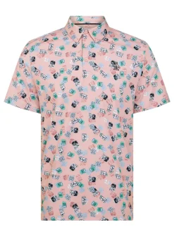 Original Penguin Pete's Travel Tags Caddy Polo - Charm Pink
