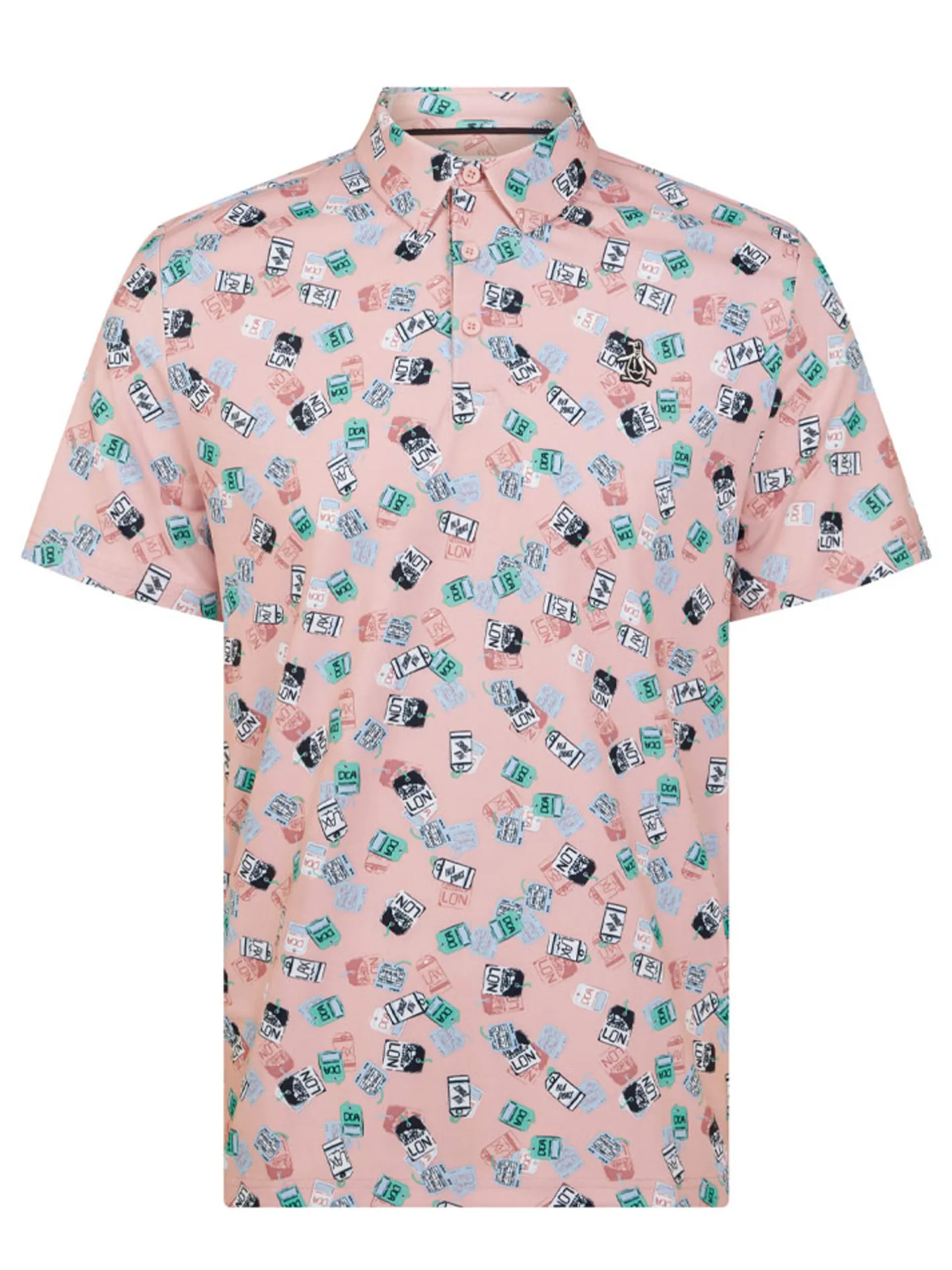 Original Penguin Pete's Travel Tags Caddy Polo - Charm Pink