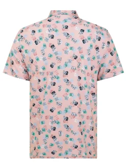 Original Penguin Pete's Travel Tags Caddy Polo - Charm Pink