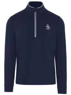 Original Penguin 1/4-Zip Technical Earl - Black Iris