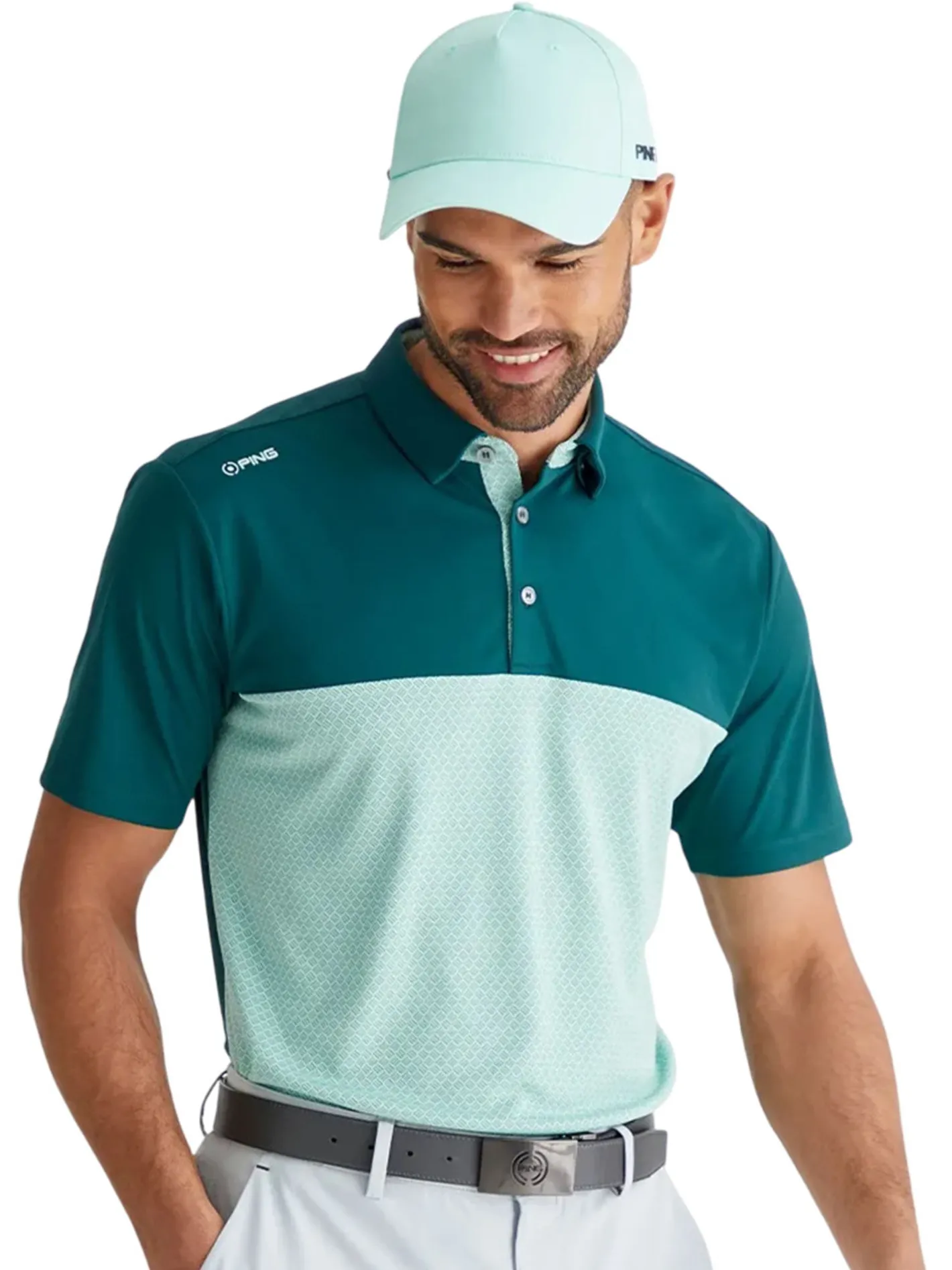 PING Hall Polo - Forest/Misty Green