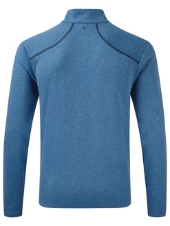 PING Ramsey 1/2 Zip Ribbed Fleece - Snorkel Blue Marl