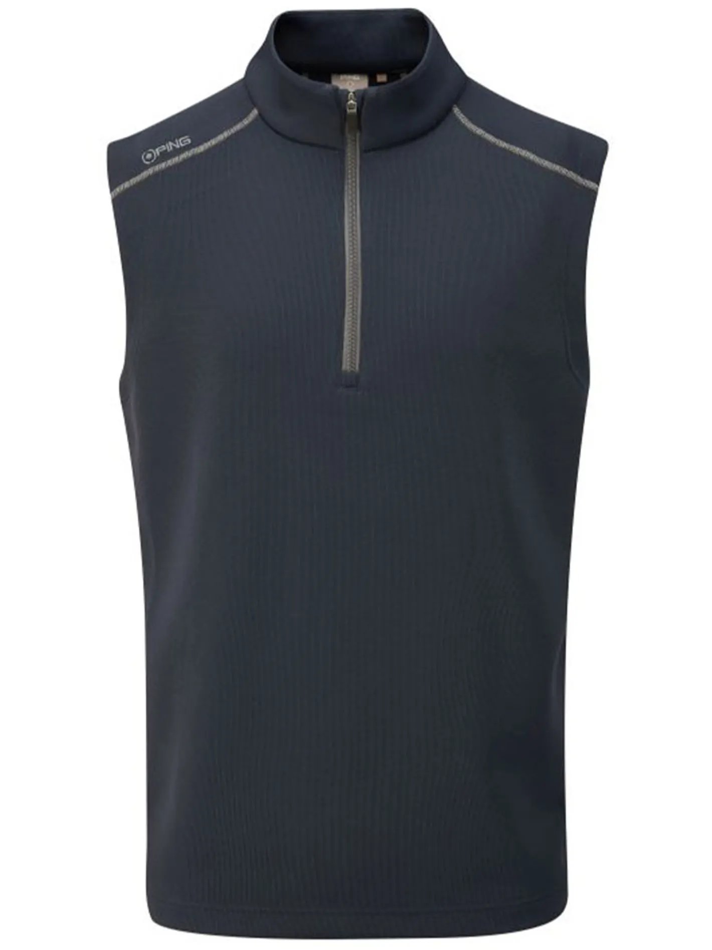 PING Ramsey 1/2 Zip Ribbed Fleece Vest - Navy