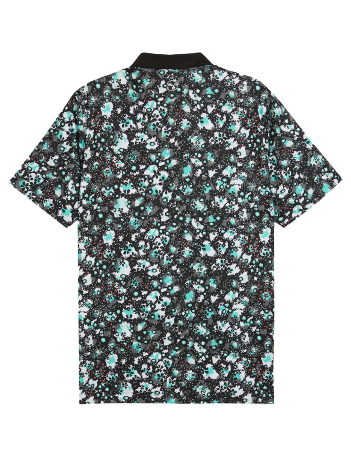 Puma CLOUDSPUN Abstract Camo Polo - Black/Aquatic