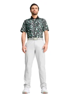 Puma CLOUDSPUN Abstract Camo Polo - Black/Aquatic