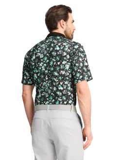 Puma CLOUDSPUN Abstract Camo Polo - Black/Aquatic