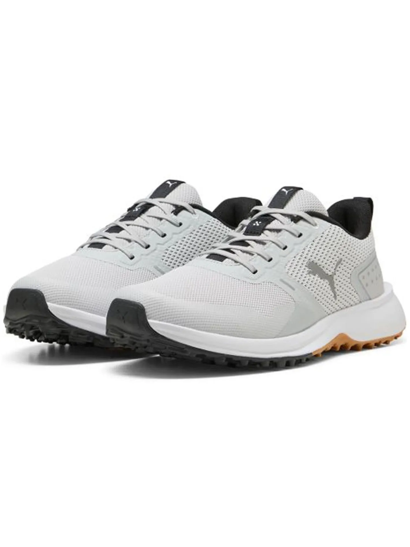 Puma FUSION Grip 6 Golf Shoes - Feather Grey/ Black/Gum