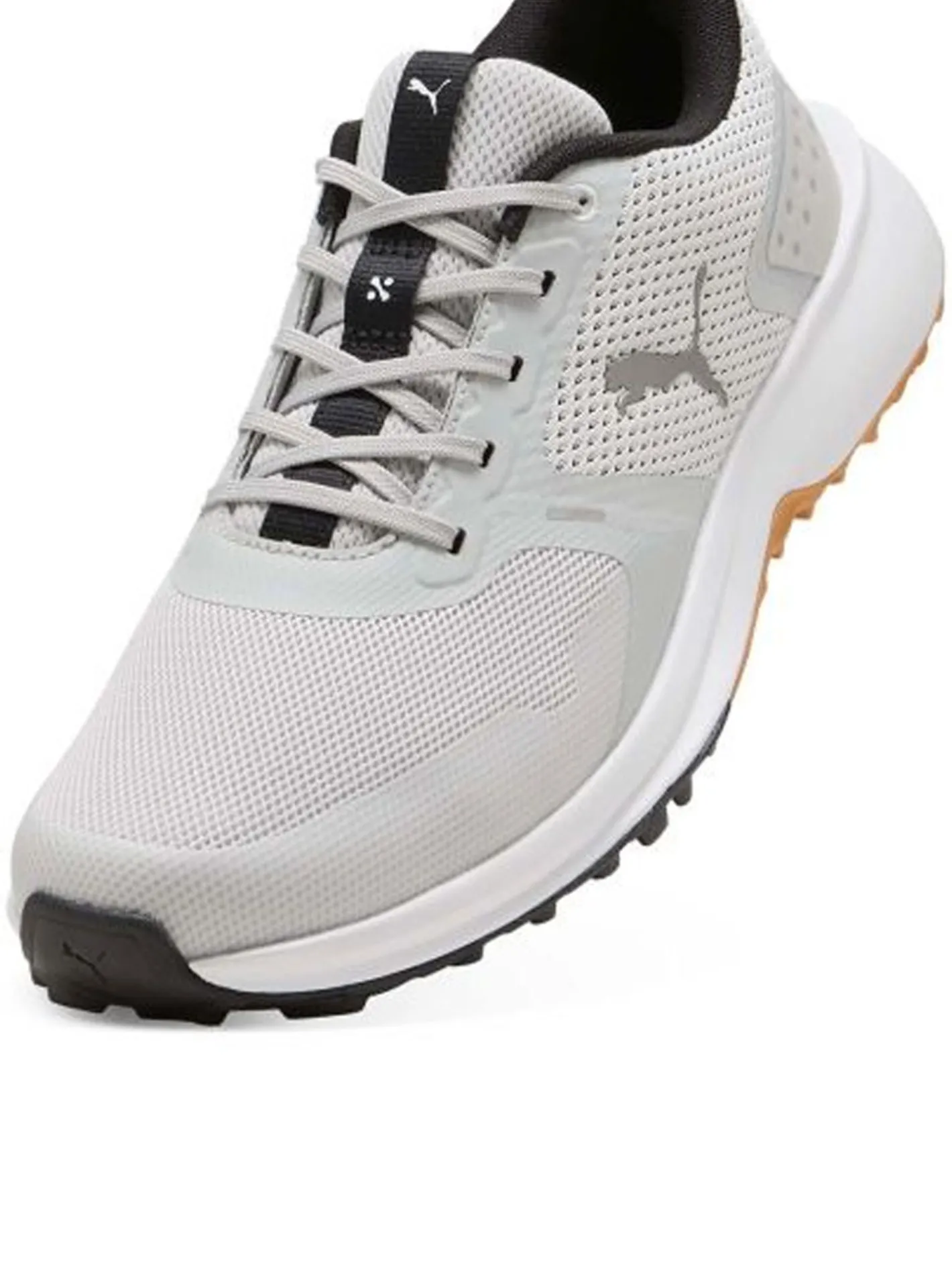 Puma FUSION Grip 6 Golf Shoes - Feather Grey/ Black/Gum