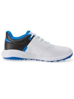 Puma FUSION Smash Wide Golf Shoes - White/ Black/Team Royal