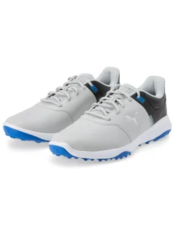 Puma FUSION Smash Wide Golf Shoes - Ash Grey/ Black/Team Royal