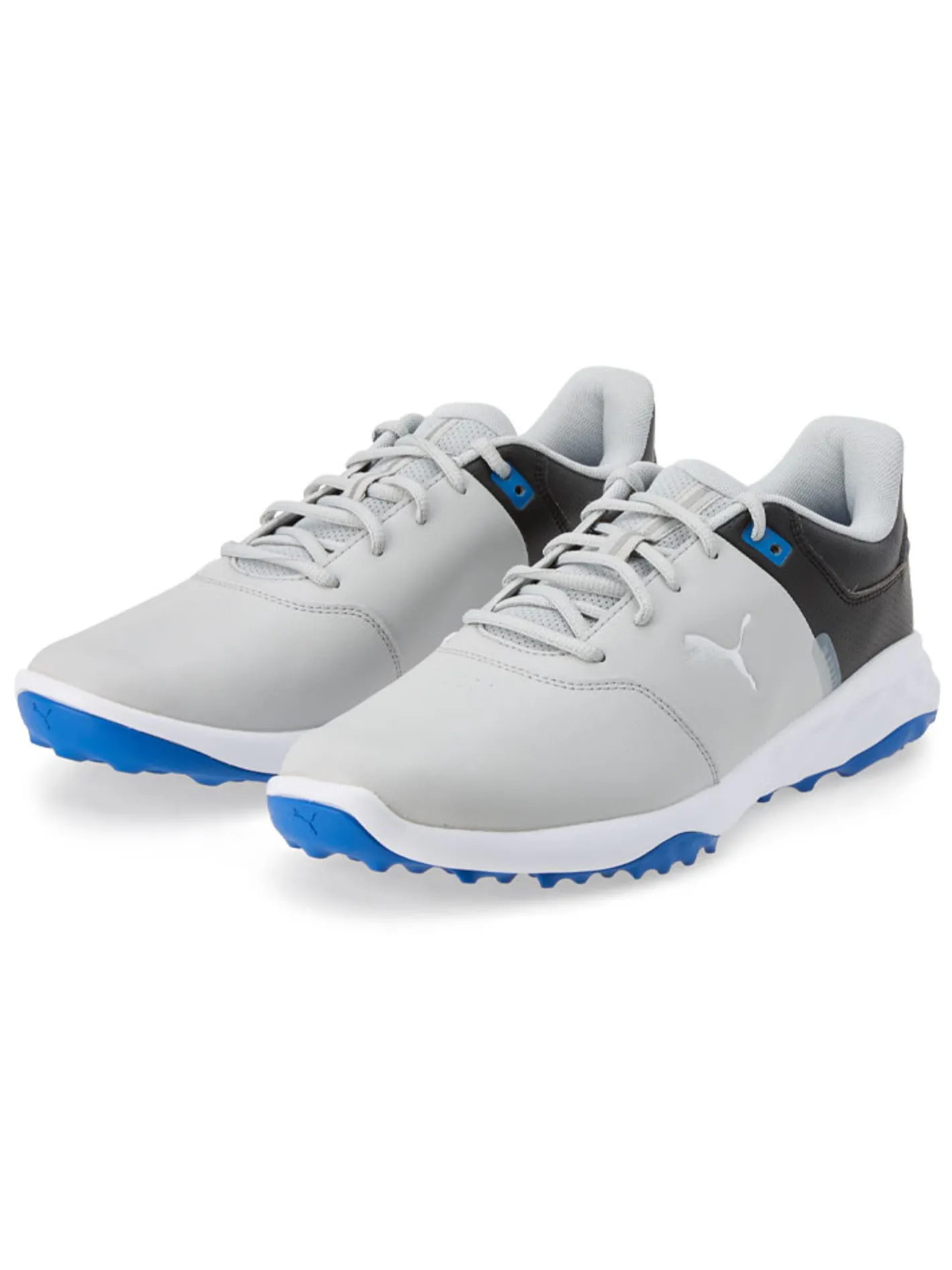 Puma FUSION Smash Wide Golf Shoes - Ash Grey/ Black/Team Royal