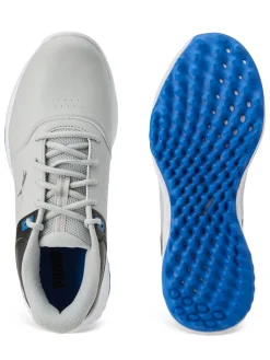 Puma FUSION Smash Wide Golf Shoes - Ash Grey/ Black/Team Royal