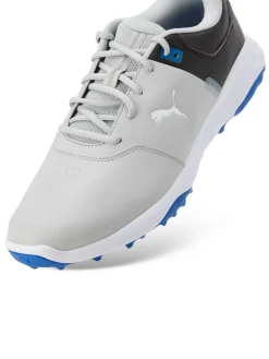 Puma FUSION Smash Wide Golf Shoes - Ash Grey/ Black/Team Royal