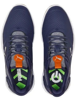 Puma IGNITE Elevate Wide Golf Shoes - Navy/ Silver