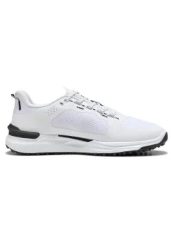 Puma IGNITE Elevate X Spikeless Golf Shoes - White/ Black/ White