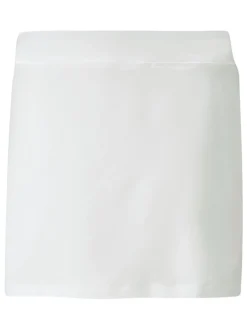 Kids Puma JR Girls Knit Golf Skort - Bright White