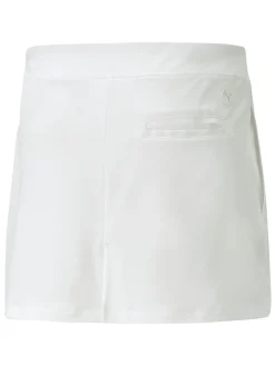 Kids Puma JR Girls Knit Golf Skort - Bright White