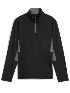 Kids Puma Junior Boys PURE 2.0 1/4-Zip - Black