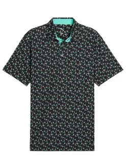 Puma MATTR Paradise Polo - Black/Aquatic