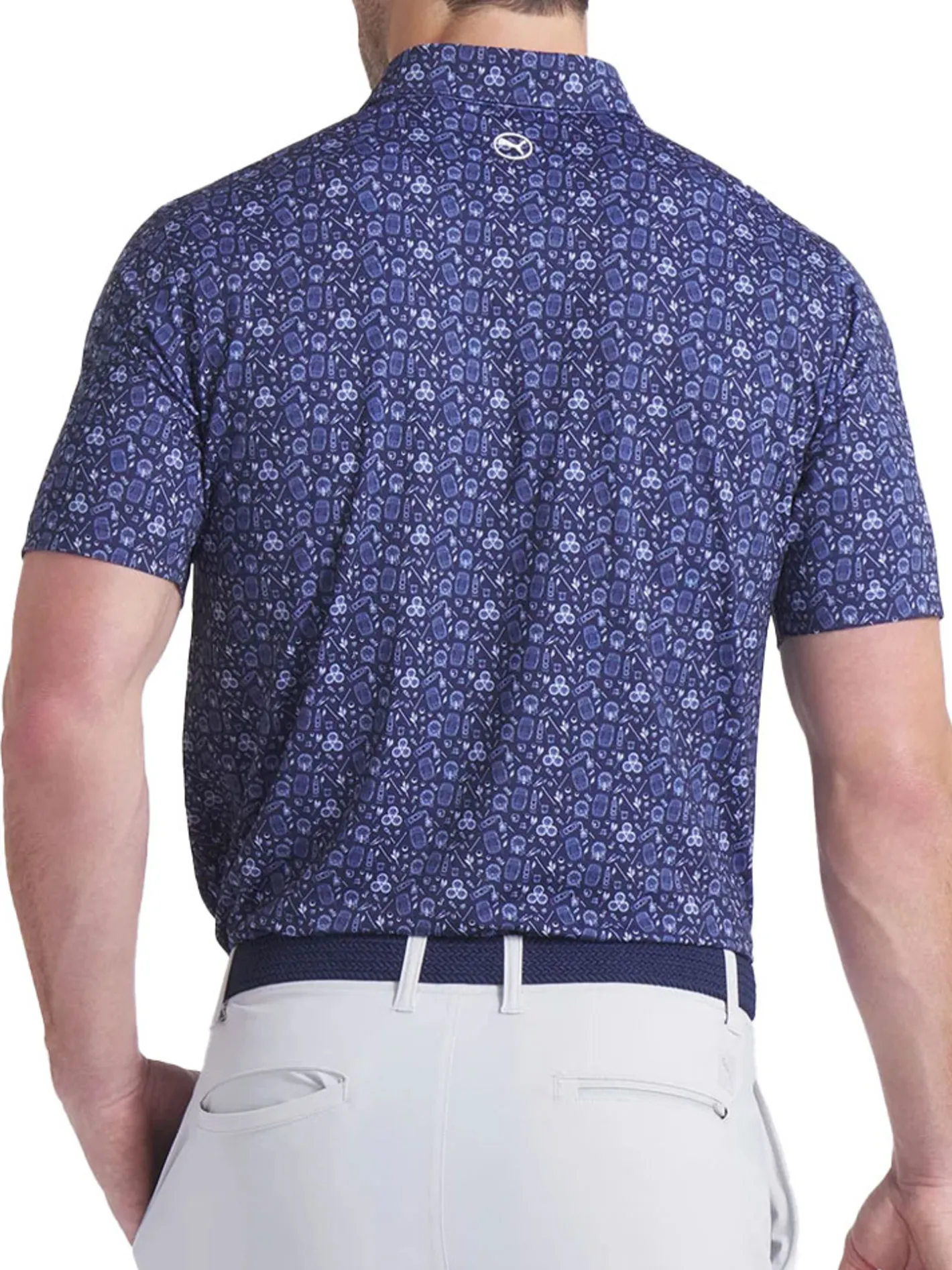 Puma MATTR Port Golf Polo - Deep Navy - White Glow/Deep Navy