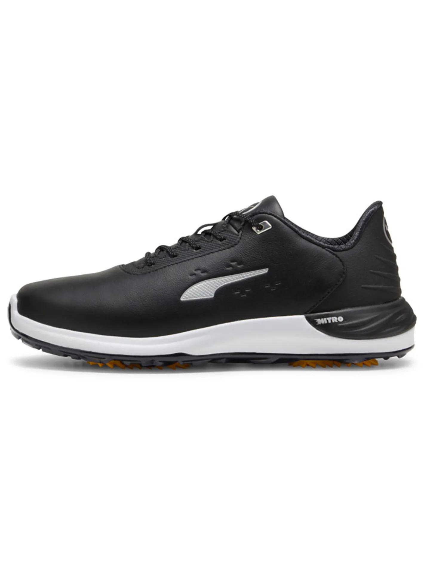Puma Phantomcat NITRO+ Golf Shoes - Black/ Silver/Yellow Sizzle