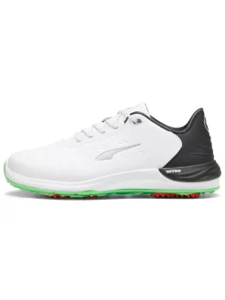 Puma Phantomcat NITRO+ Golf Shoes - White/ Black/Fluro Green