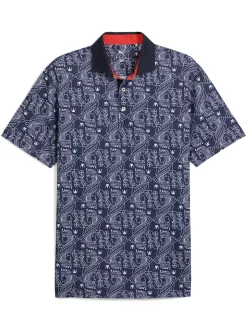 Puma Pique Royal Polo - Deep Navy/White Glow
