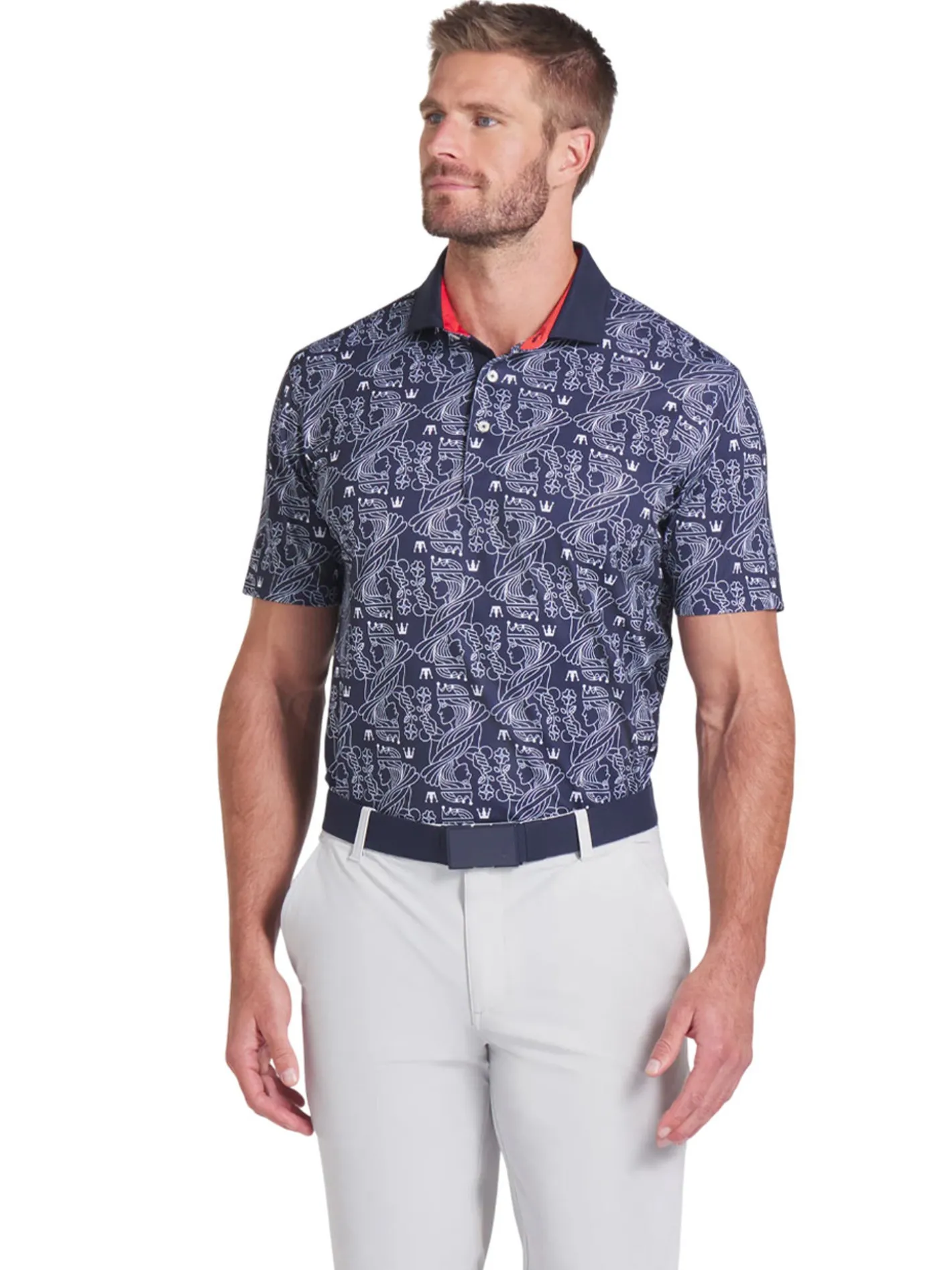 Puma Pique Royal Polo - Deep Navy/White Glow