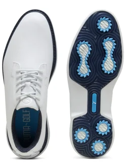 Puma Royale Golf Shoes - White/Deep Navy/Team Light Blue