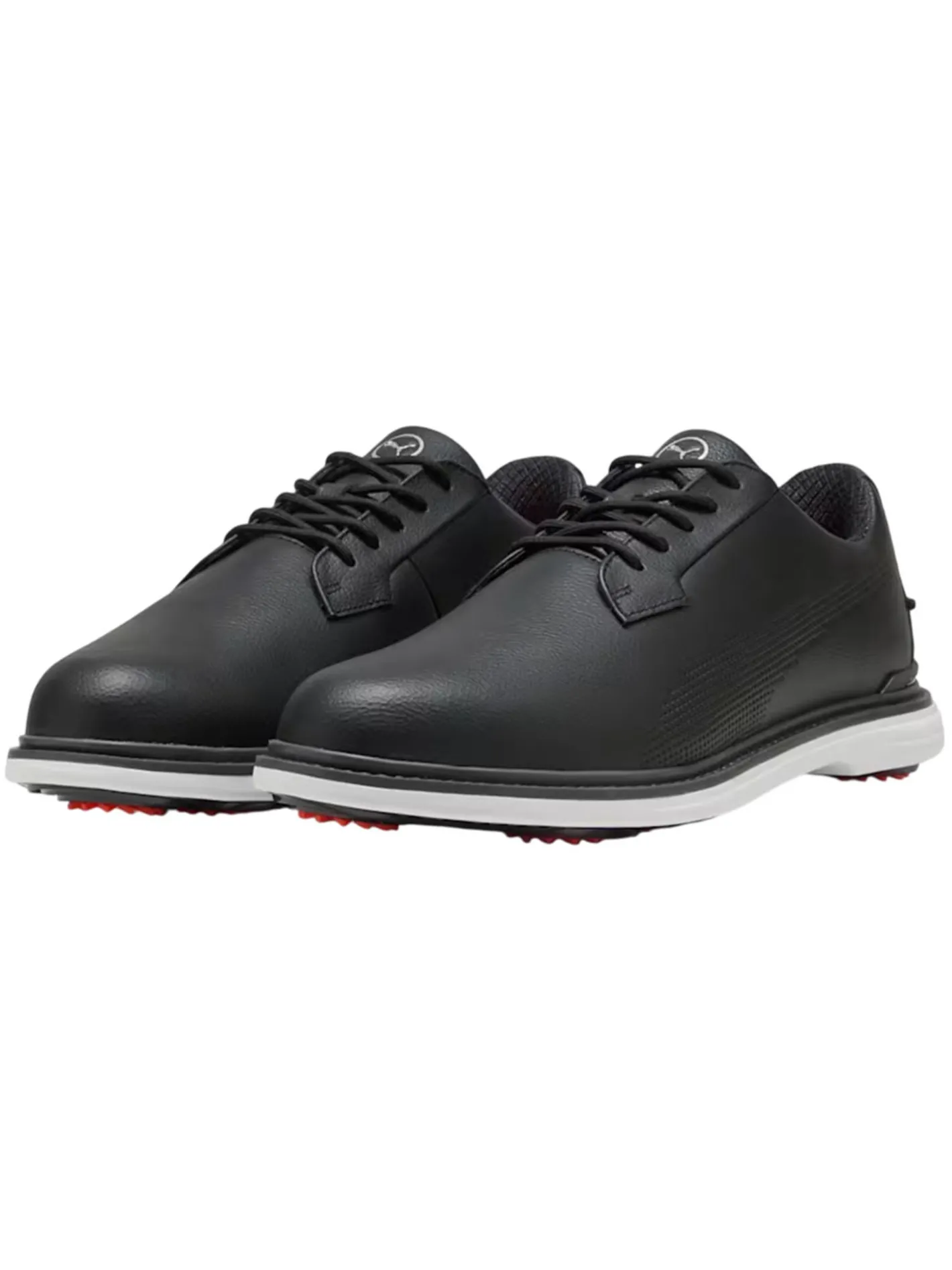 Puma Royale Golf Shoes - Black/Flat Dark Grey/Red Blast