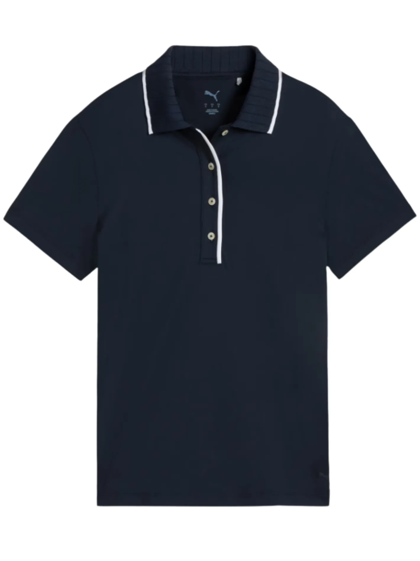 Women Puma Womens CLOUDSPUN Bridges Golf Polo - Deep Navy