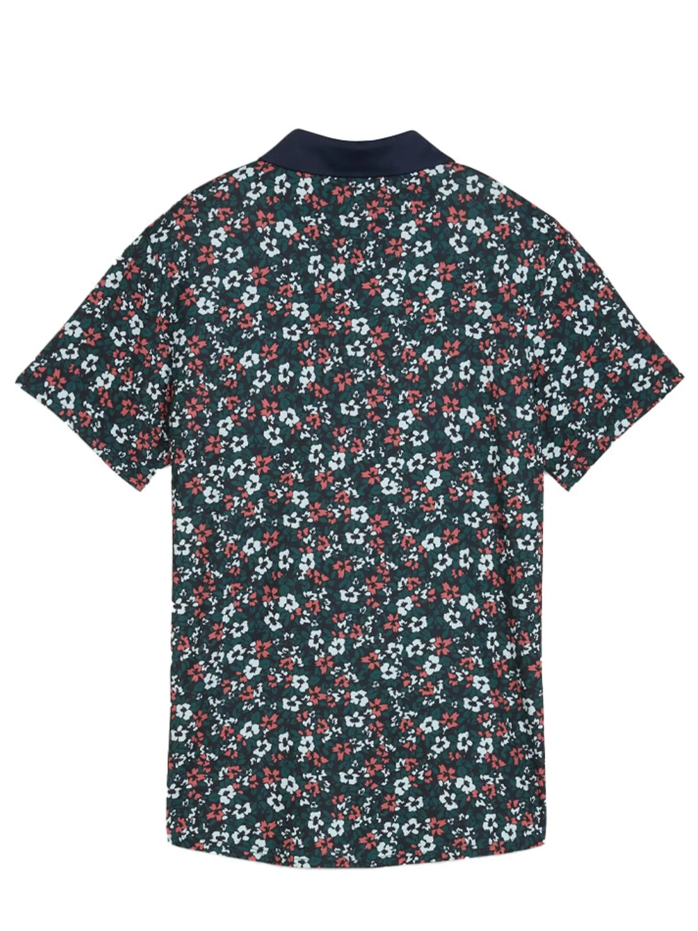Women Puma Womens Floral Burst Golf Polo - Deep Navy