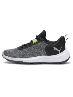 Puma Youth FUSION Crush Sport Spikeless Golf Shoes - Black/Electric Lime