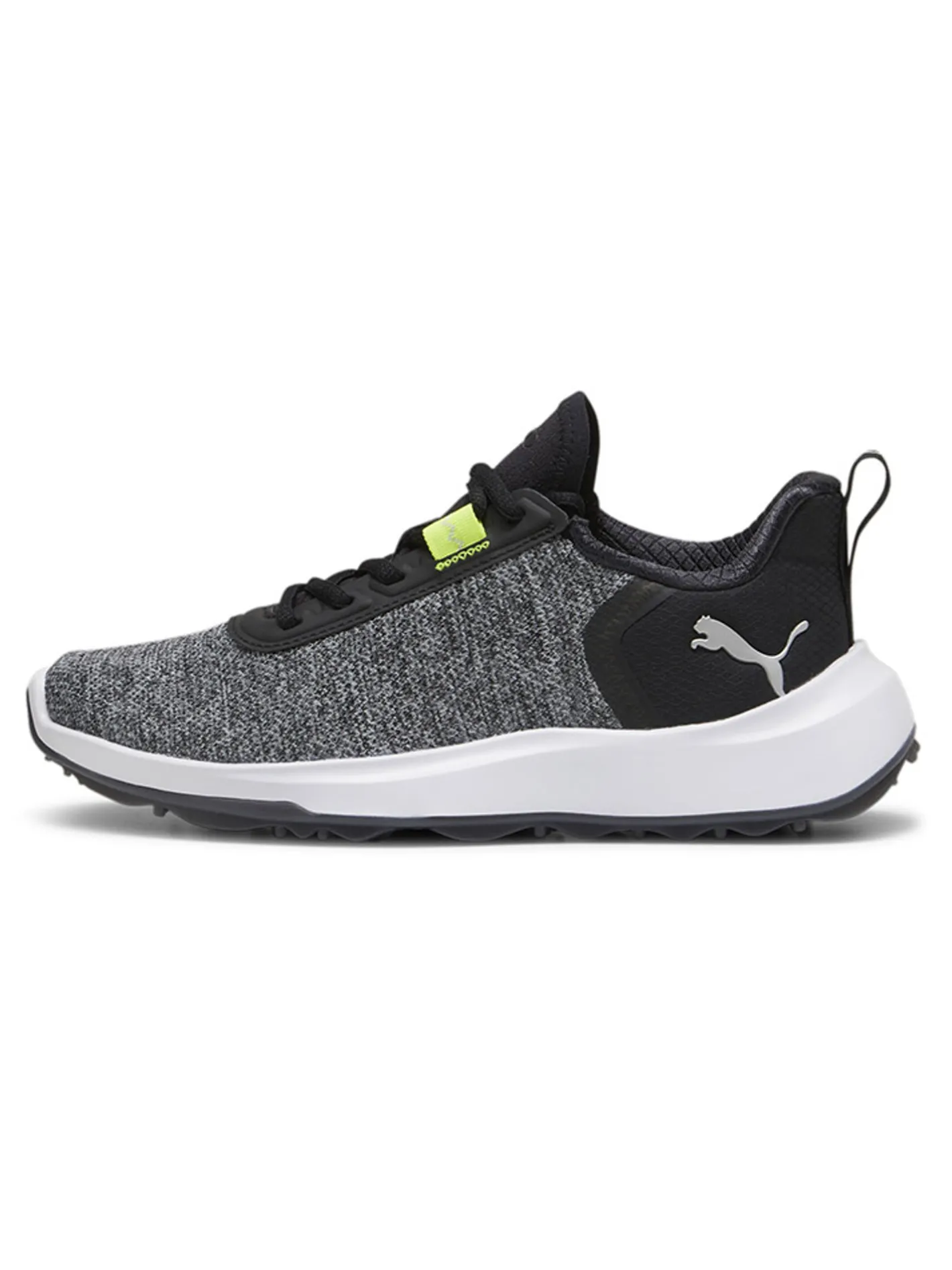 Puma Youth FUSION Crush Sport Spikeless Golf Shoes - Black/Electric Lime