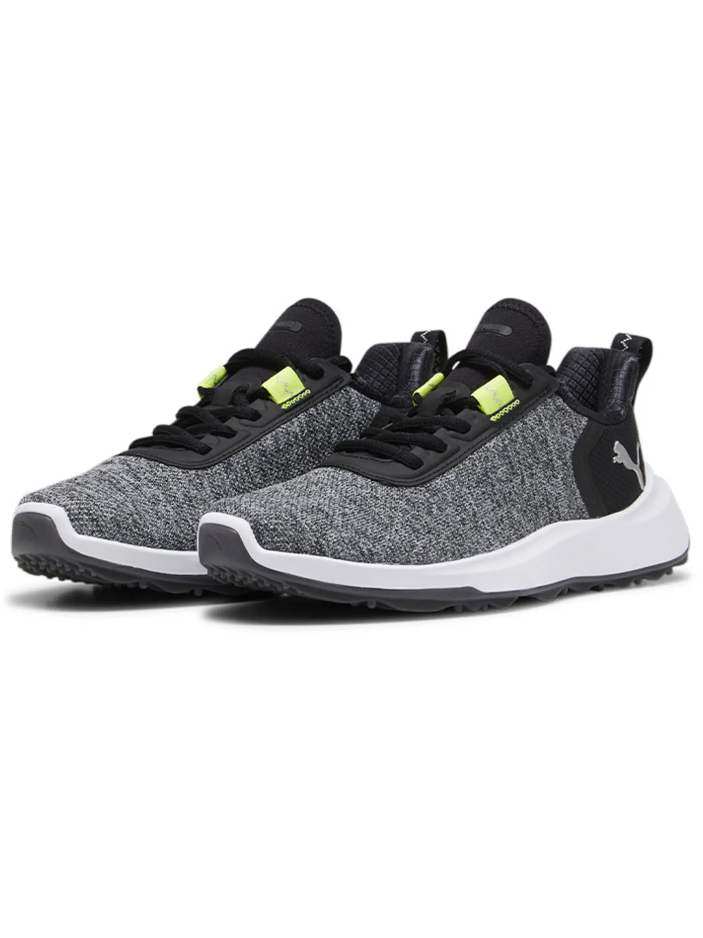Puma Youth FUSION Crush Sport Spikeless Golf Shoes - Black/Electric Lime