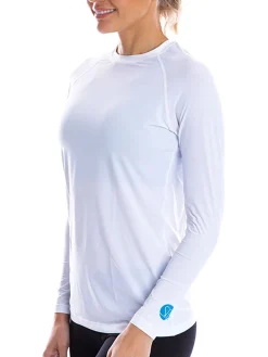 Women SParms Women's Body Round Neck Sun Protection - White