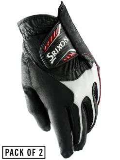 Women Srixon All Weather Golf Gloves - Womens 2 Pack Black