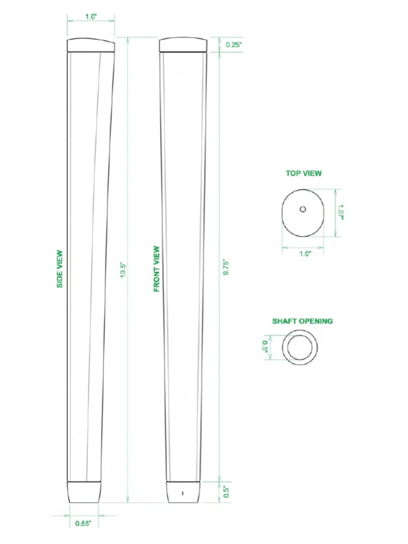 Sweet Rollz Skinny Putter Grip - South Beach