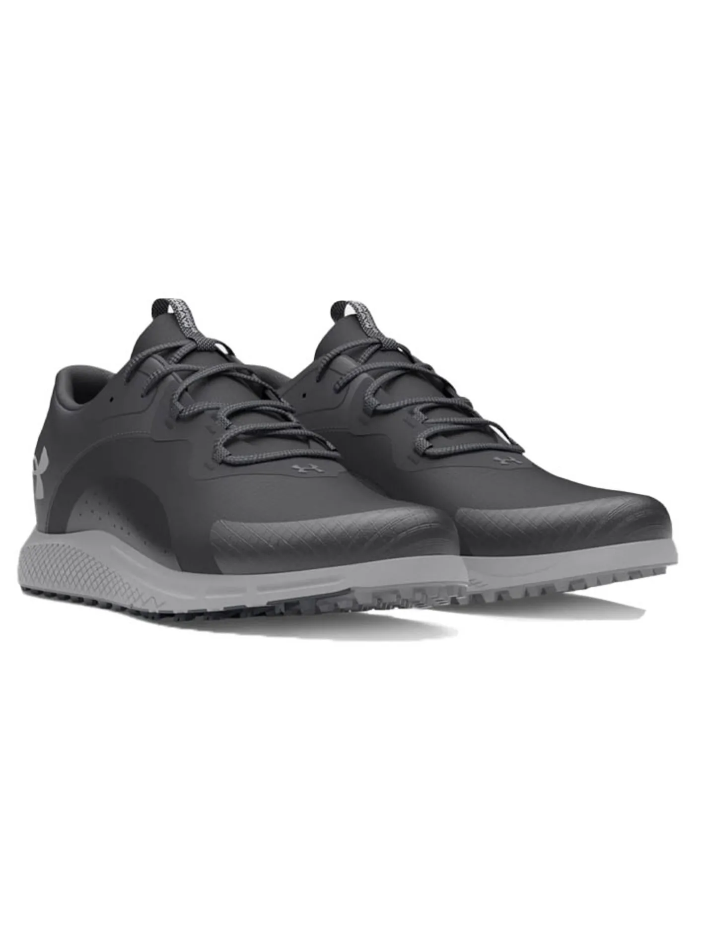 Under Armour Charged Draw 2 Spikeless Golf Shoes - Black/Mod Grey